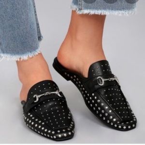 Steven by Steve Madden Royce  Black  Studded Mules